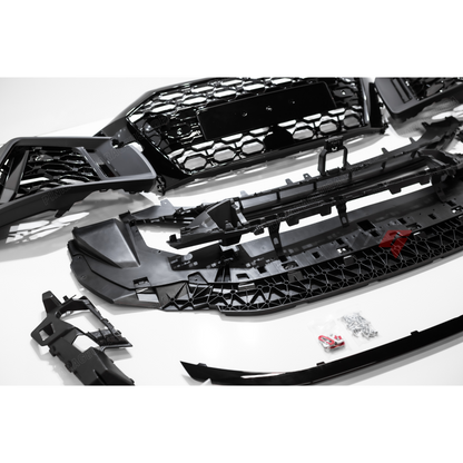 2021+ Audi A3, S3 Front RS3 Style Bumper Cover Conversion w/ Front Grille