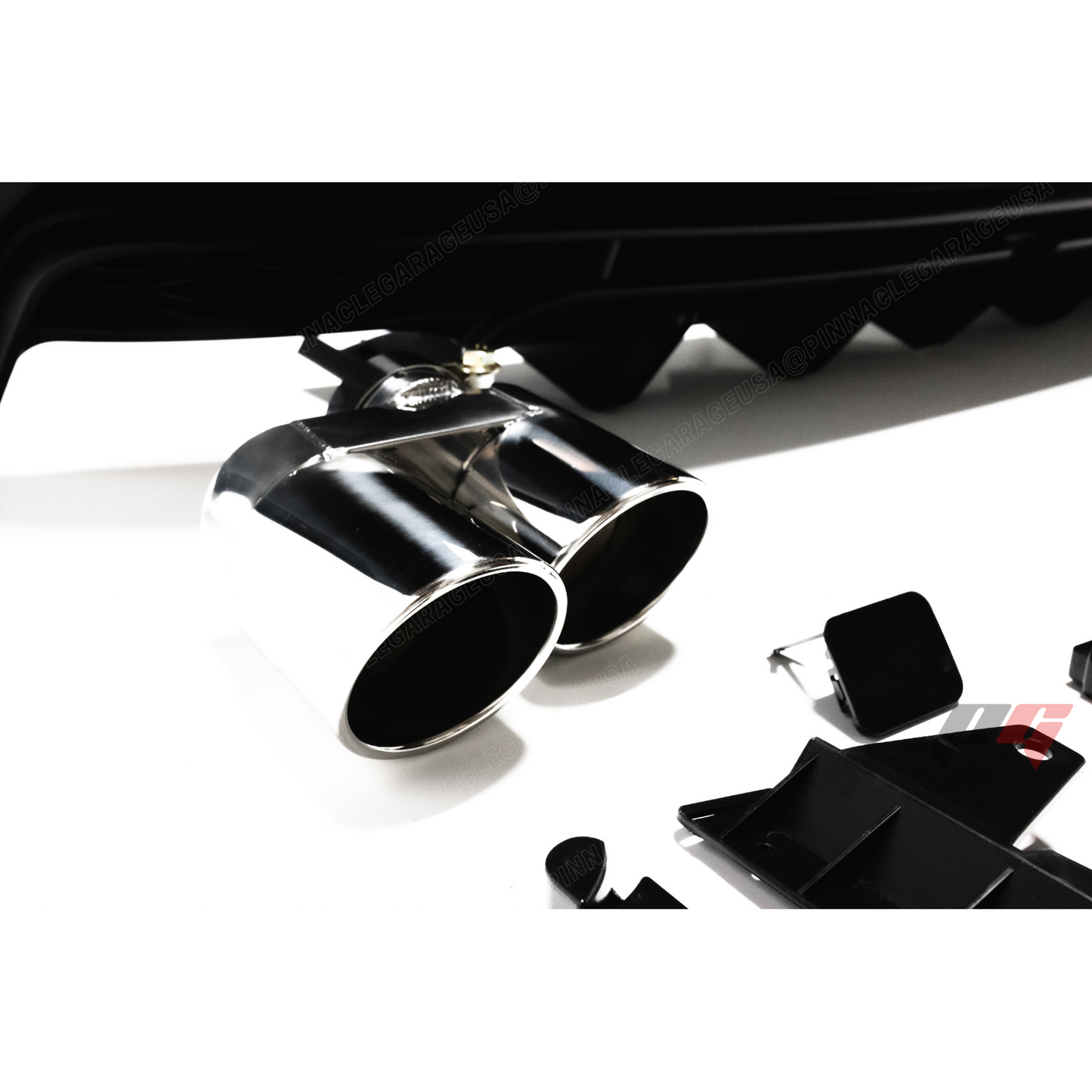 2006-2013 LEXUS PG STYLE V1 IS250, IS350 Rear Bumper Cover w/ Mufflers & 3rd Brake Light