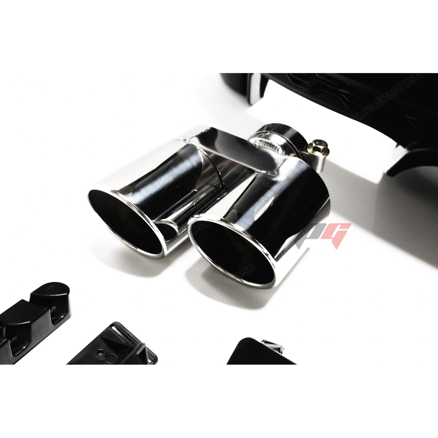 2006-2013 LEXUS PG STYLE V1 IS250, IS350 Rear Bumper Cover w/ Mufflers & 3rd Brake Light