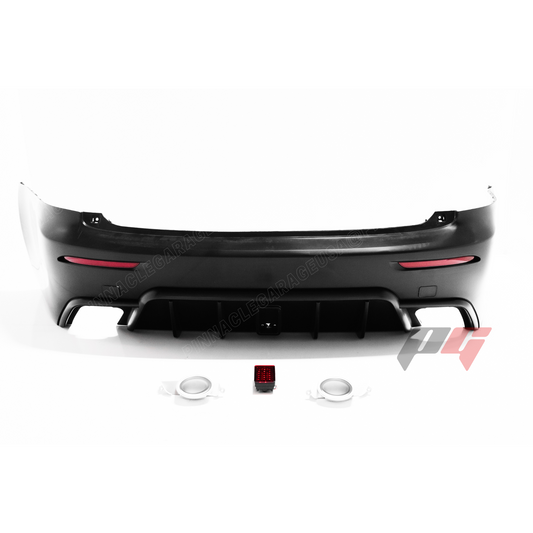 2006-2013 LEXUS PG STYLE V2 IS250, IS350 Rear Bumper Cover w/ Mufflers & 3rd Brake Light