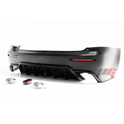 2006-2013 LEXUS PG STYLE V2 IS250, IS350 Rear Bumper Cover w/ Mufflers & 3rd Brake Light