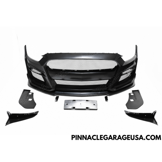 2015-2017 Ford Mustang GT500 Style Front Bumper w/ Lip Conversion Kit