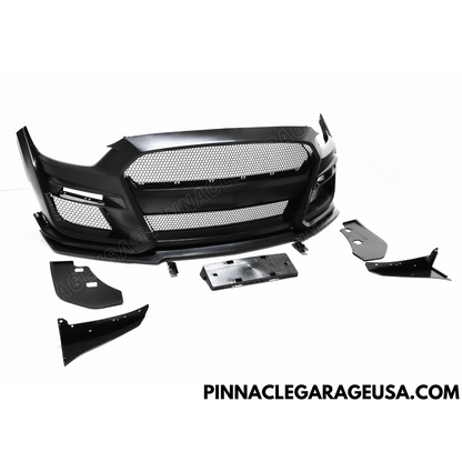 2015-2017 Ford Mustang GT500 Style Front Bumper w/ Lip Conversion Kit