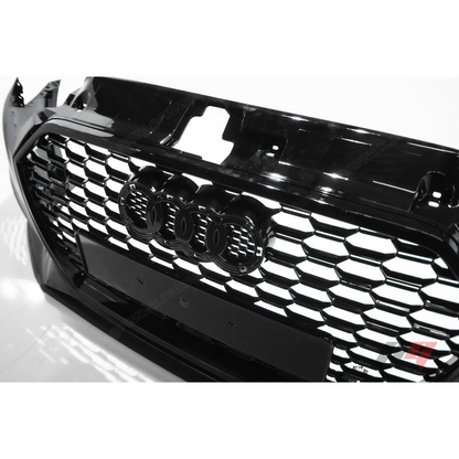 2017-2020 Audi A3, S3 Front RS3 Style Bumper Cover Conversion w/ Front Grille