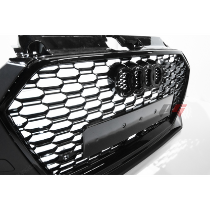 2017-2020 Audi A3, S3 Front RS3 Style Bumper Cover Conversion w/ Front Grille