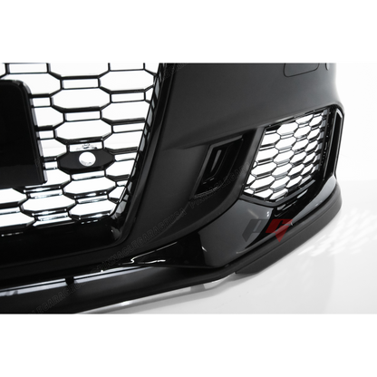 2017-2020 Audi A3, S3 Front RS4 Style Bumper Cover Conversion w/ Front Grille