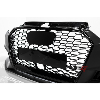 2017-2020 Audi A3, S3 Front RS4 Style Bumper Cover Conversion w/ Front Grille