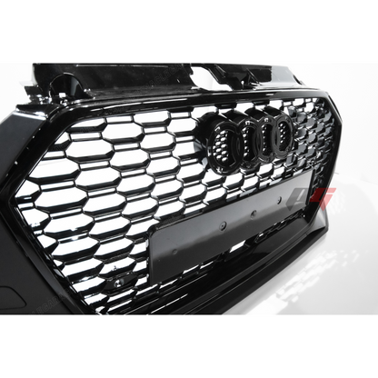 2017-2020 Audi A3, S3 Front RS4 Style Bumper Cover Conversion w/ Front Grille