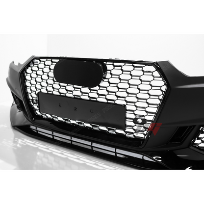 2017-2019 Audi A4, S4 Front RS4 Style Bumper Cover Conversion w/ Front Grille