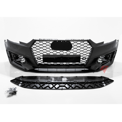 2017-2019 Audi A4, S4 Front RS4 Style Bumper Cover Conversion w/ Front Grille