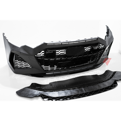 2019-2025 Audi A6, S6 Front RS6 Style Bumper Cover Conversion w/ Front Grille