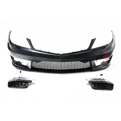 2012-2015 Mercedes Benz W204 C-Class To Amg Style Front Bumper Conversion Kit w/ Fog Lights
