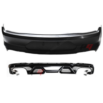 2015-2023 FORD Mustang To GT500 Style Rear Bumper Conversion Kit w/ Diffuser