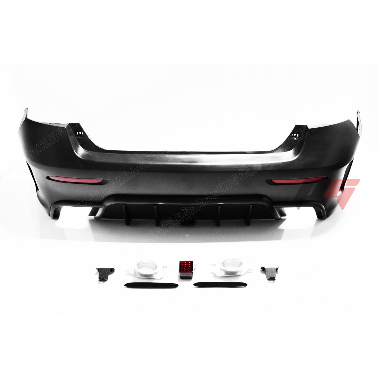2006-2012 LEXUS PG STYLE ES350 Rear Bumper Cover With Mufflers And 3rd Brake Light