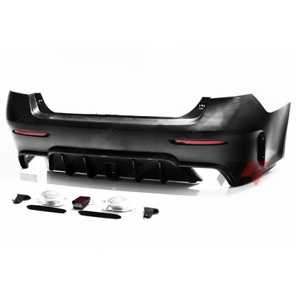 2006-2012 LEXUS PG STYLE ES350 Rear Bumper Cover With Mufflers And 3rd Brake Light