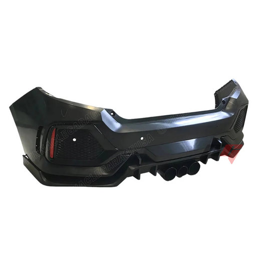 2016-2021 HONDA CIVIC 10th-Gen Type-R Style Rear Bumper Conversion